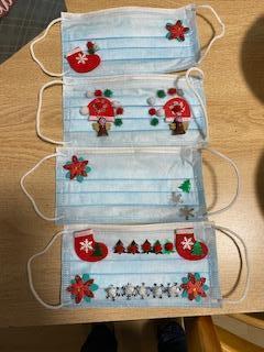Delta House residents made some creative and festive masks