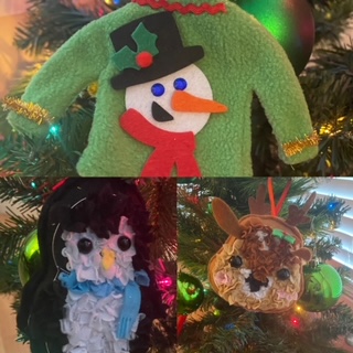 Arts and craft projects lasted all month long at Delta House in December 2021